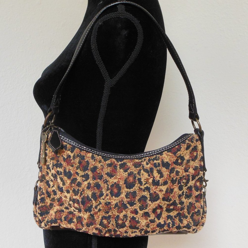 Fossil Leopard Print Shoulder Bag